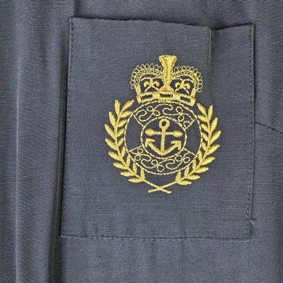 Vintage 90's S.L. Fashions Crested Pocket Button Pleated Drop Waist Dress, 18WP - Picture 4 of 10